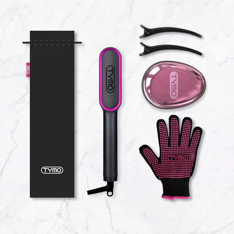 TYMO RING - Hair Straightener Comb, Styling Tool for Frizz-Free Hair, Straightening Brush with Ceramic Coating, Fast Heat-Up, Springtok, Comfort
